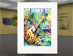 Rhythm in the Garden – Jazz Wall Art Canvas Print