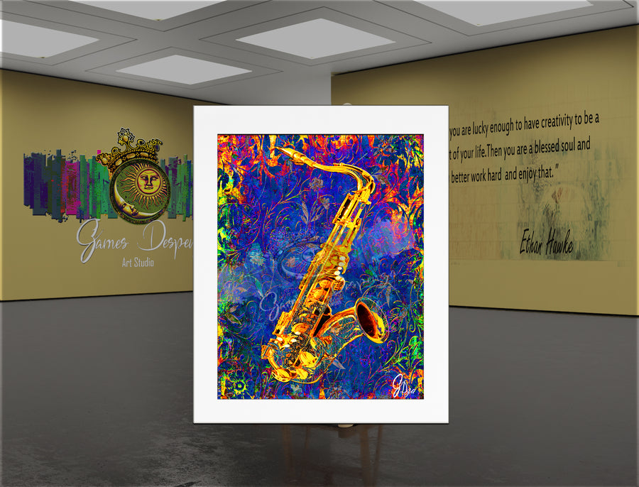 Jay's Sax – Jazz Wall Art Saxophone Canvas Print