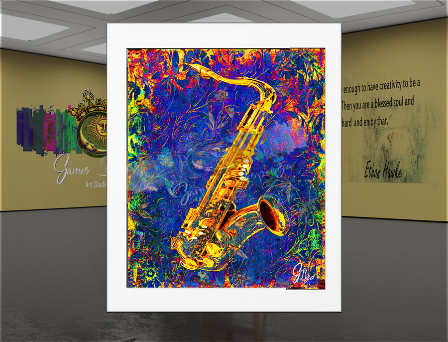 Jay's Sax – Jazz Wall Art Saxophone Canvas Print
