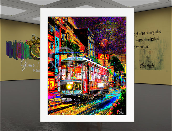 New Orleans Streetcar Art Print – “Streetcar Named Desire” French Quarter Wall Decor
