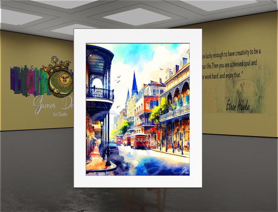 St. Charles Way – New Orleans Streetcar Canvas Print