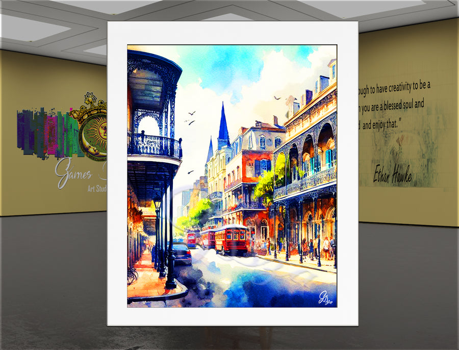 St. Charles Way – New Orleans Streetcar Canvas Print