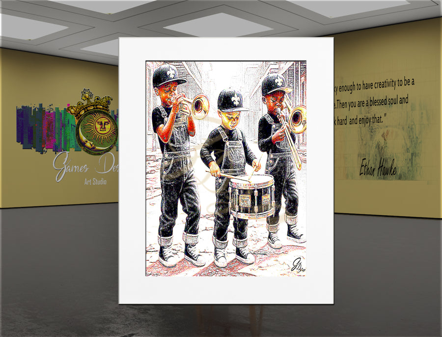 Three In The Easy – New Orleans Jazz Musician Canvas Print