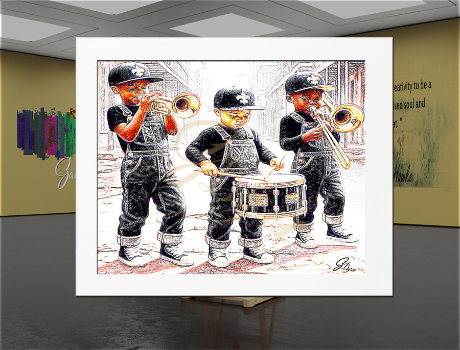 Three In The Easy – New Orleans Jazz Musician Canvas Print