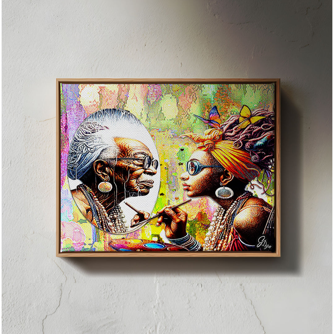 A Generation African American Wall Art Canvas Print Front View Floating Frame
