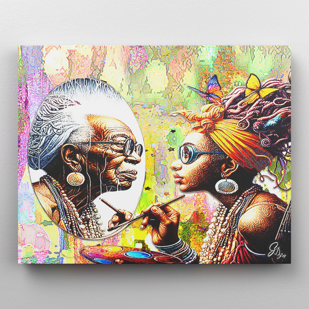 A Generation African American Wall Art Canvas Print Front View Wrapped