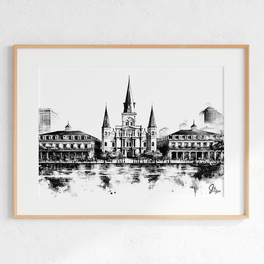 Elegant Black and White Cathedral Wall Art Canvas Print highlighting historic European cathedral arches in fine detail.