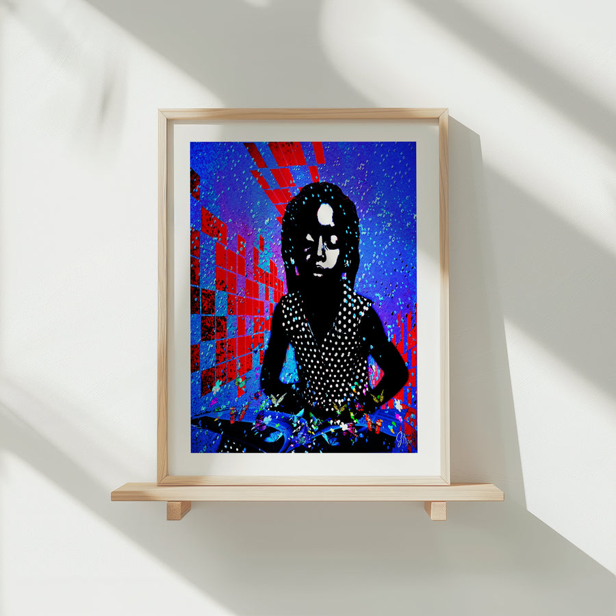 Vibrant Bluegrass Music Art Canvas Print honoring the legacy of visually impaired Black musicians and educators in Kentucky.