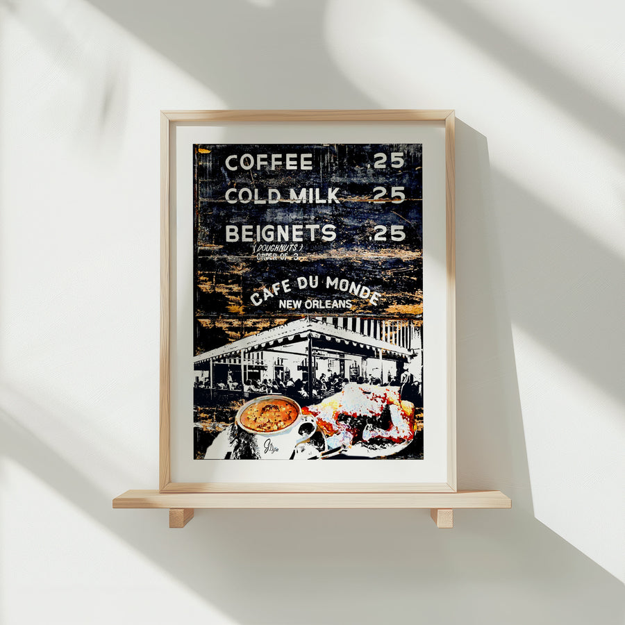 New Orleans French Quarter Canvas Print – “Thee Café du Monde” Wall Art