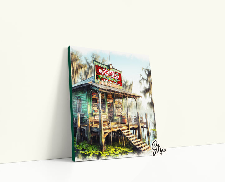 The Cajun Encounters – Louisiana Swamp Canvas Print