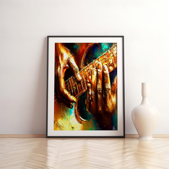 Earl Kalu Music Wall Art Canvas Print Front View Matted