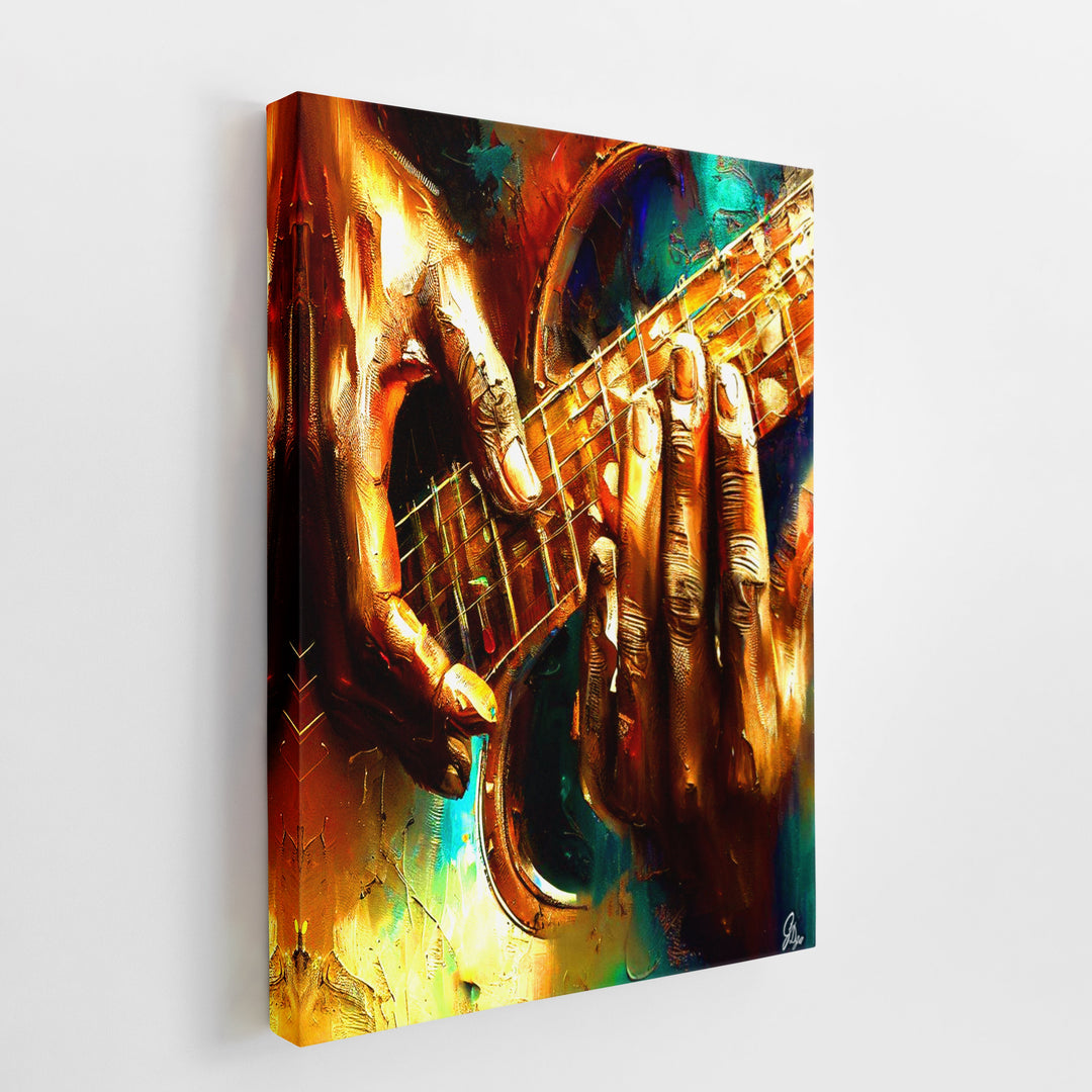 Earl Kalu Music Wall Art Canvas Print Side View Wrapped