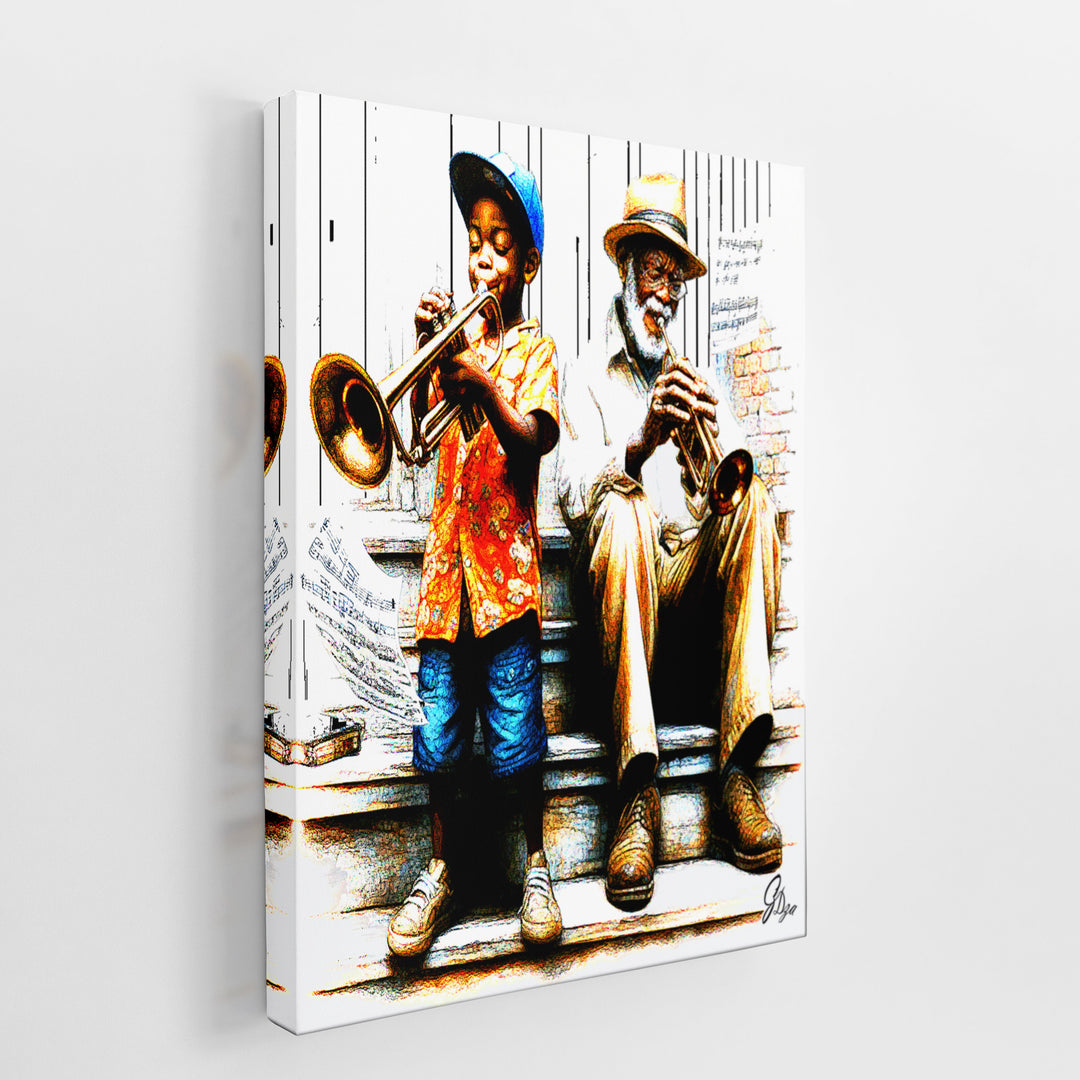 Giant Steps Music Wall Art Canvas Print Side View Wrapped