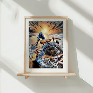 Vibrant Music Wall Art Canvas Print capturing the essence of Lauryn Hill’s iconic performance in The Fugees' “Killing Me Softly” cover.