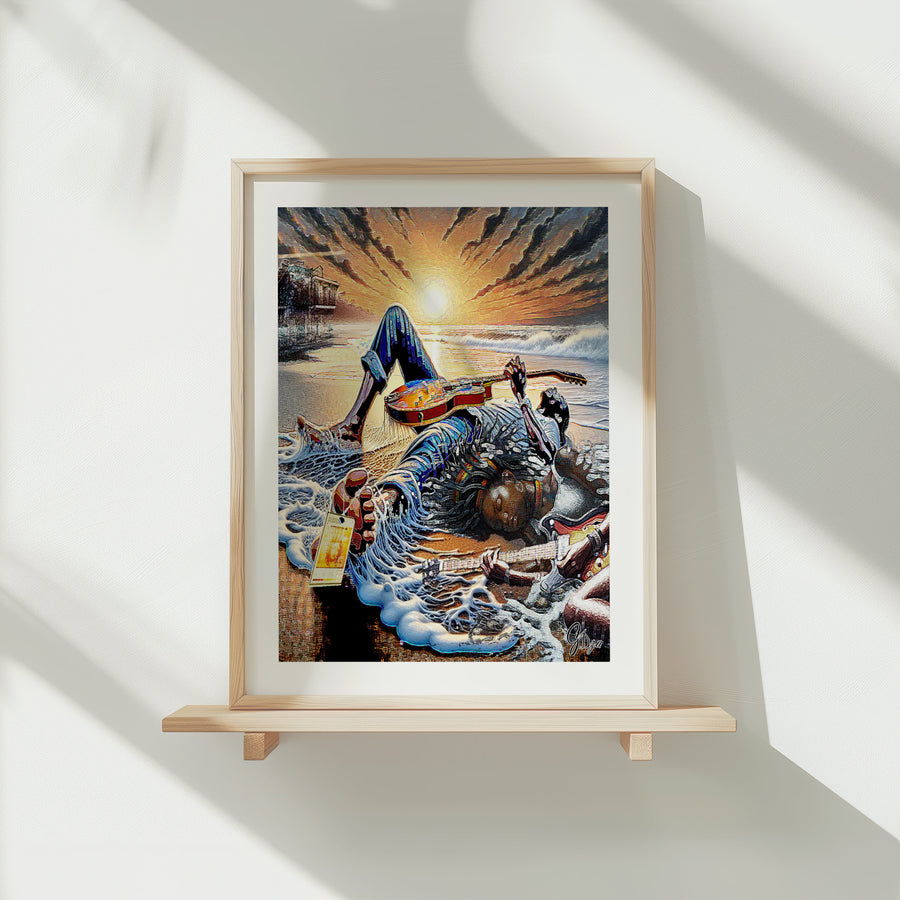 Vibrant Music Wall Art Canvas Print capturing the essence of Lauryn Hill’s iconic performance in The Fugees' “Killing Me Softly” cover.