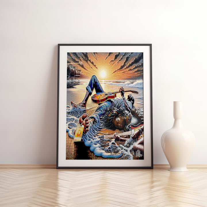 Killing Me Softly Music Wall Art Canvas Print Front View Matted