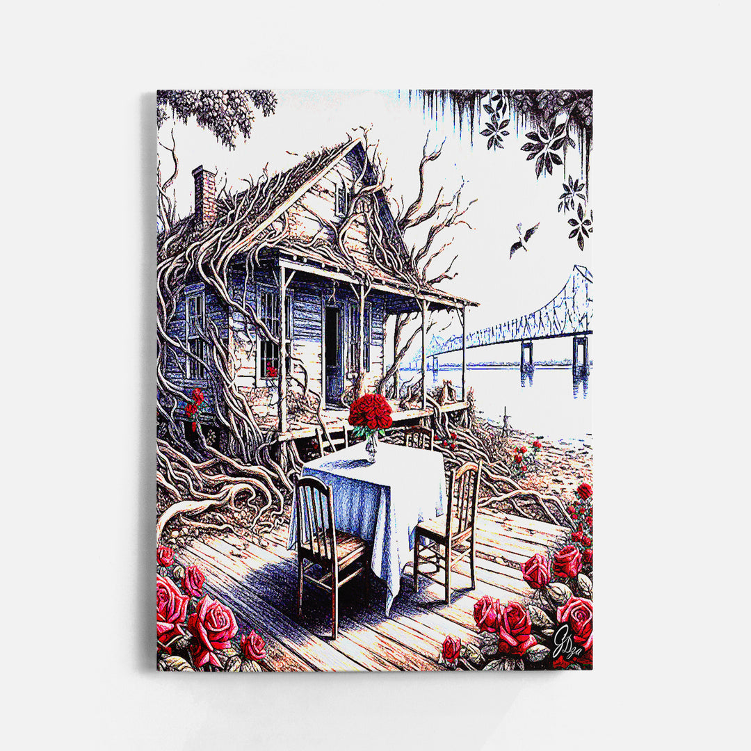 Pointe Coupee Landscape Wall Art Canvas Print Front View Wrapped