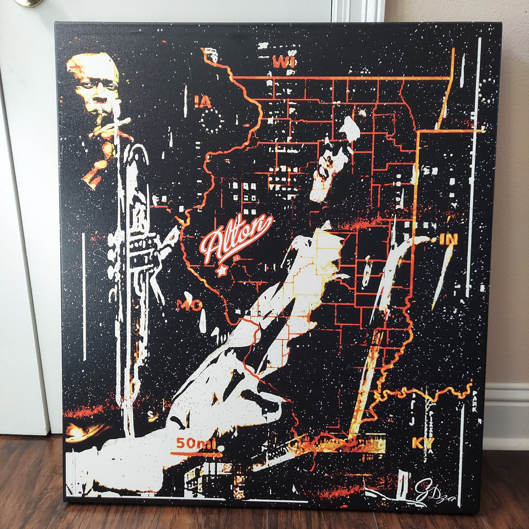 Real sample canvas wrap print showing premium stretched canvas material and gallery wrap edge