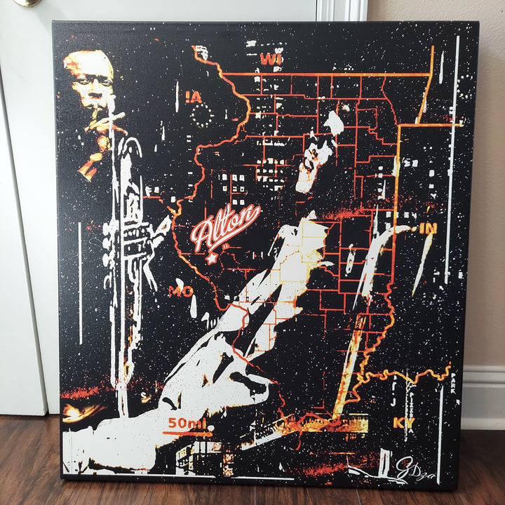 Real sample canvas wrap print showing premium stretched canvas material and gallery wrap edge