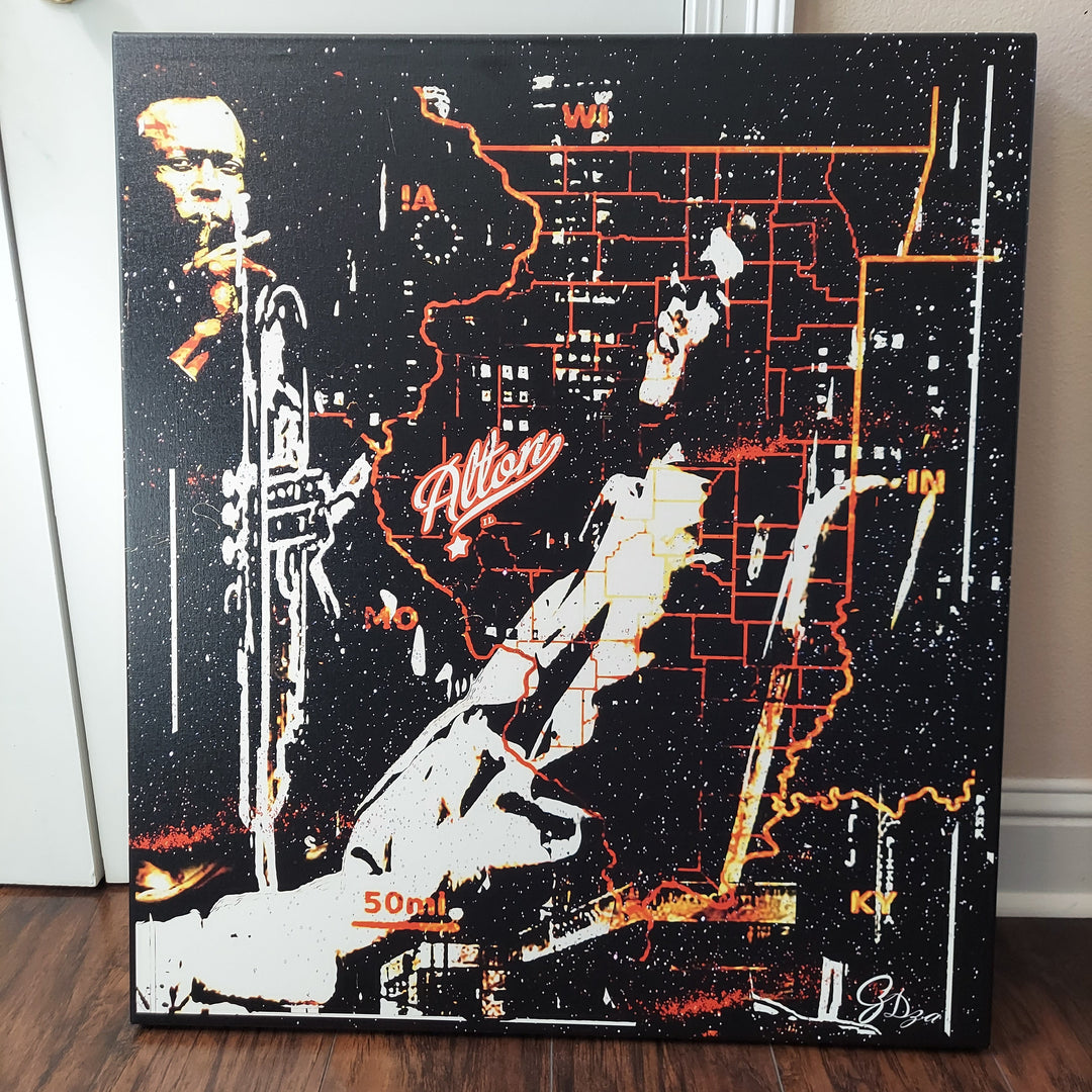 Real sample canvas wrap print showing premium stretched canvas material and gallery wrap edge