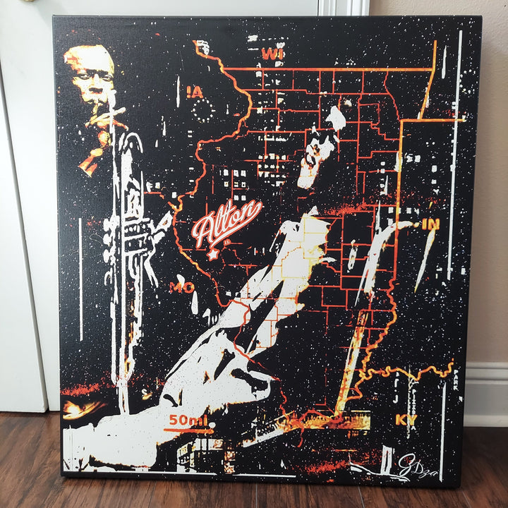 Real sample canvas wrap print showing premium stretched canvas material and gallery wrap edge