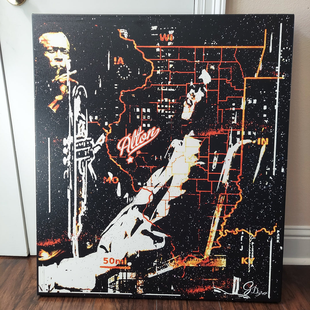 Real sample canvas wrap print showing premium stretched canvas material and gallery wrap edge