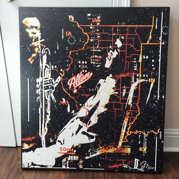 Real sample canvas wrap print showing premium stretched canvas material and gallery wrap edge