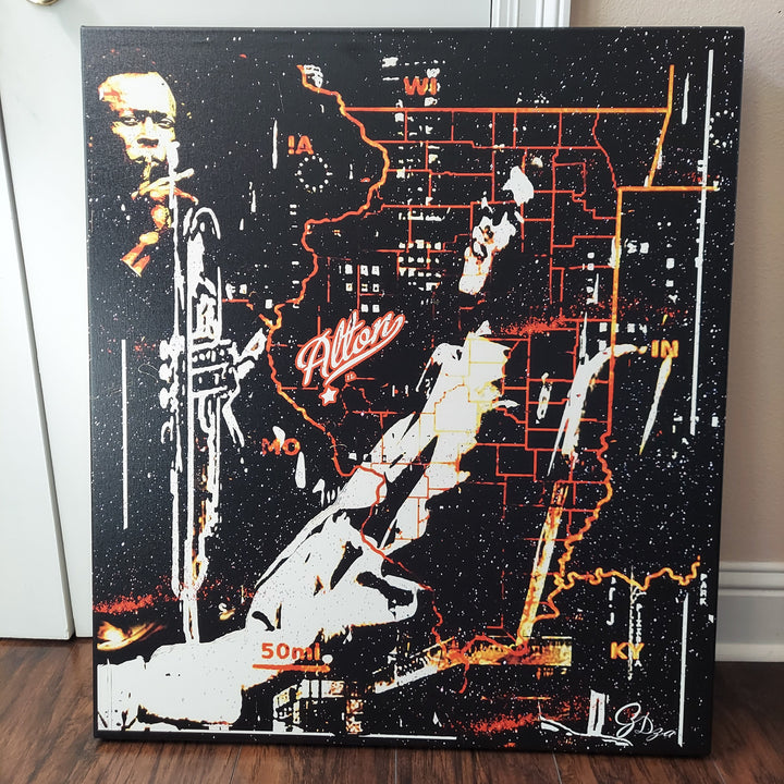 Real sample canvas wrap print showing premium stretched canvas material and gallery wrap edge