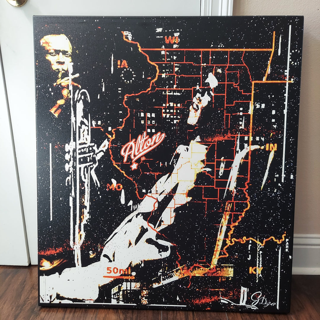 Real sample canvas wrap print showing premium stretched canvas material and gallery wrap edge