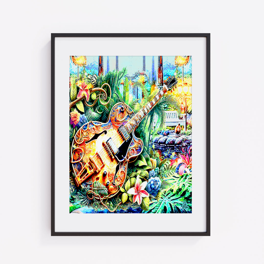 Rhythm in the Garden Music Wall Art Canvas Print Front View