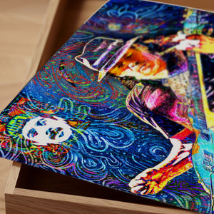 Limited edition Music Wall Art Canvas Print honoring Carlos Santana’s musical legacy with bold textures and expressive style.