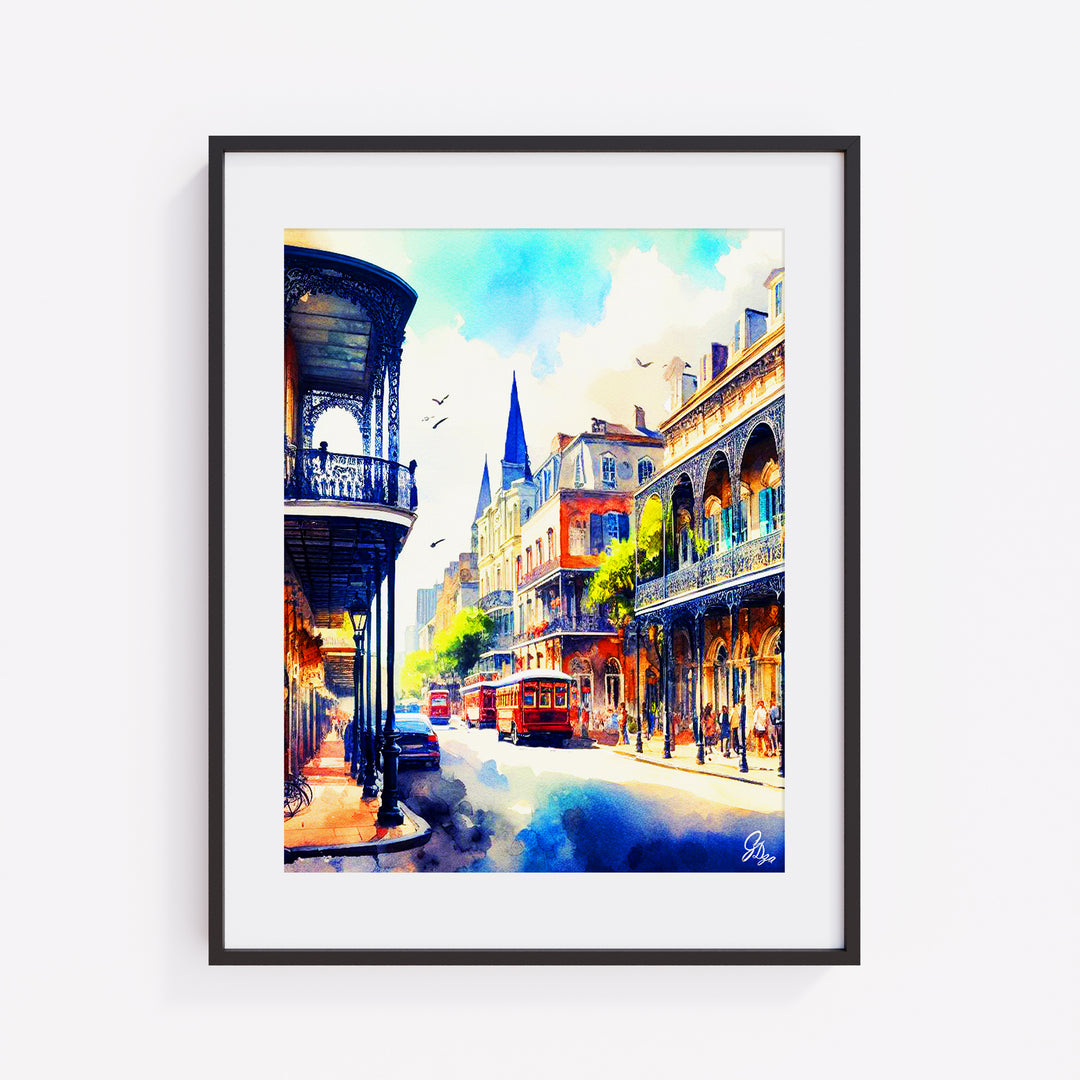 St. Charles Way New Orleans Wall Art Front View