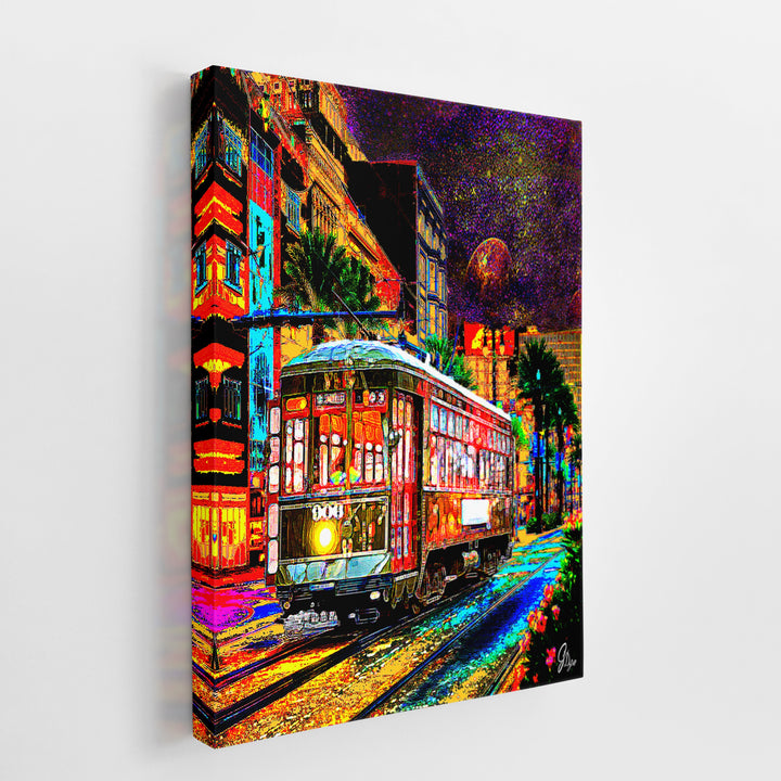 Streetcar Named Desire New Orleans Wall Art Canvas Print Side View Wrapped