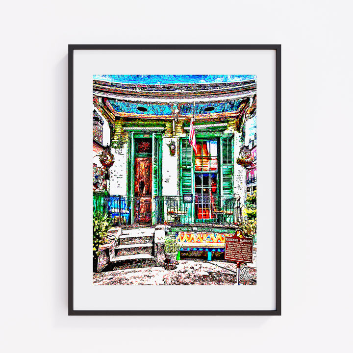 The Offbeat Marigny New Orleans Wall Art Canvas Print Front View