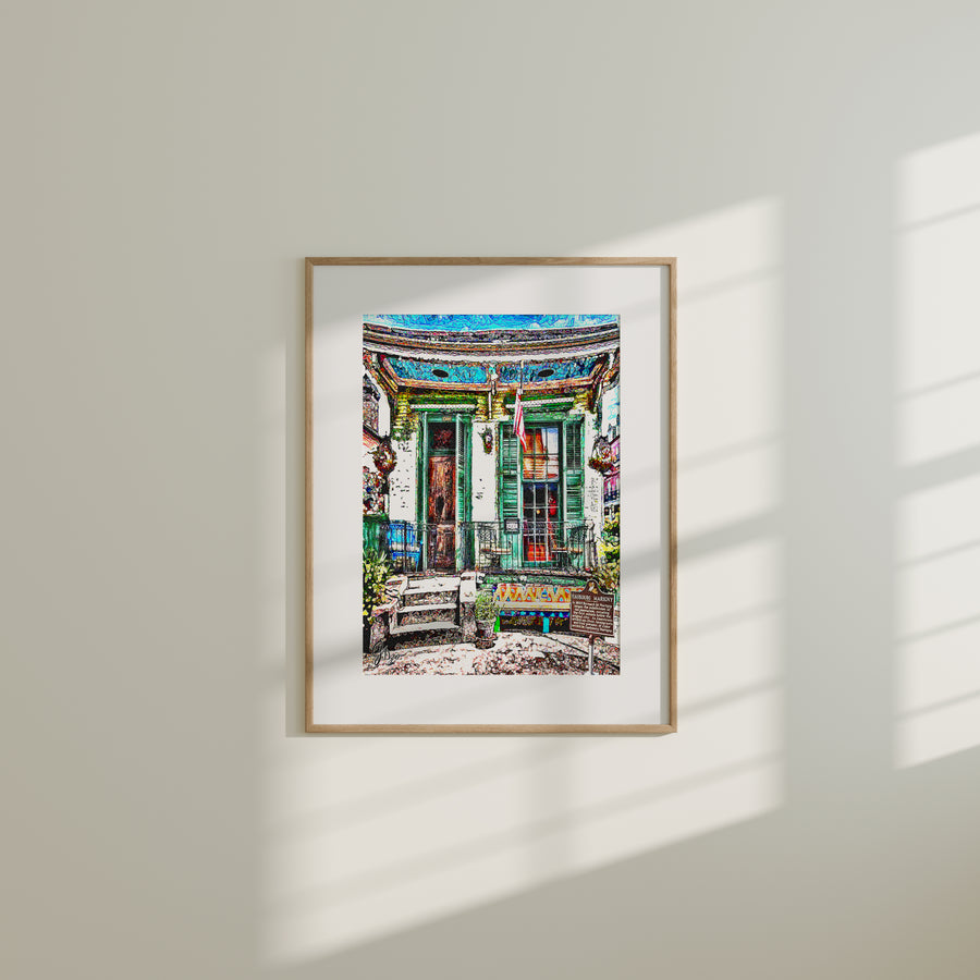 New Orleans Jazz Club Art Print featuring Frenchmen Street musicians in The Offbeat Marigny scene.