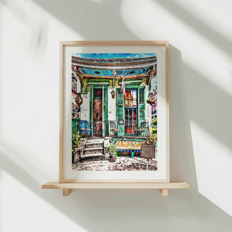 The Offbeat Marigny New Orleans Jazz Club Art Print capturing vibrant nightlife and classic jazz energy.