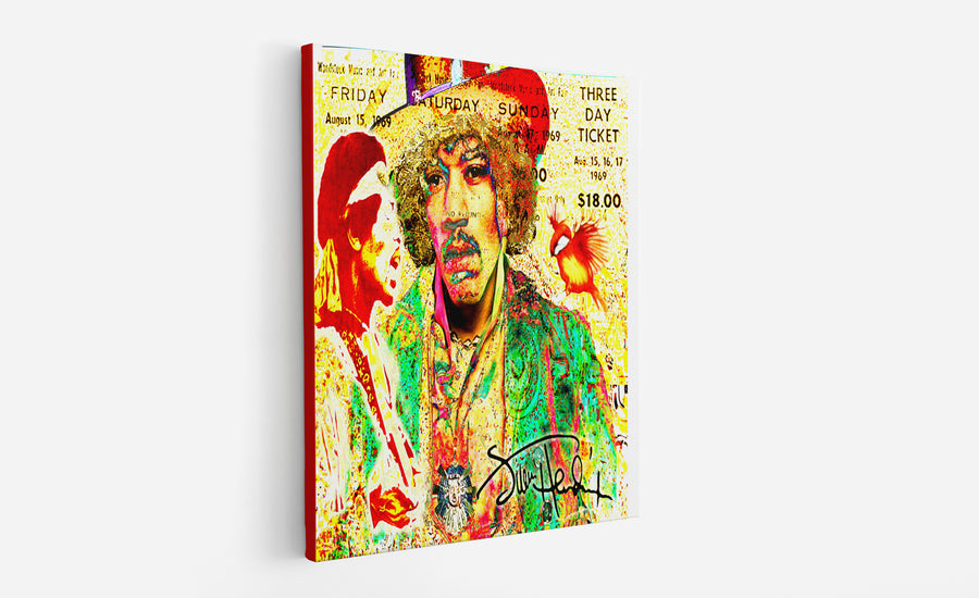 Jimi Hendrix Ticket – Rock Legend Canvas Art Print