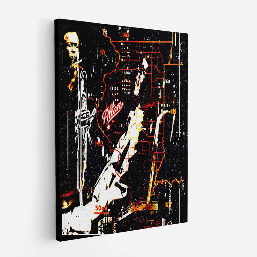Contemplating Miles – Miles Davis Wall Art Canvas Print